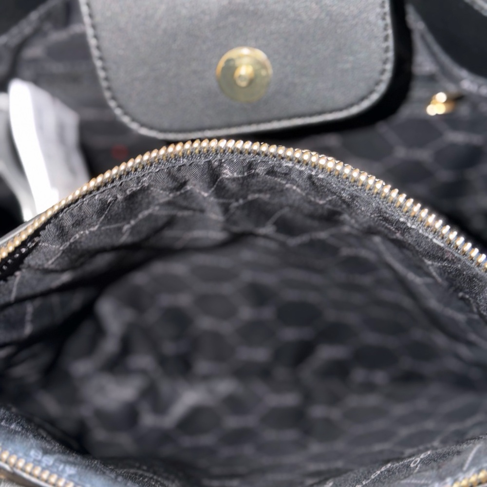 ALDO Black Quilted Shoulder Bag with Floral Scarf - Picture 11 of 14